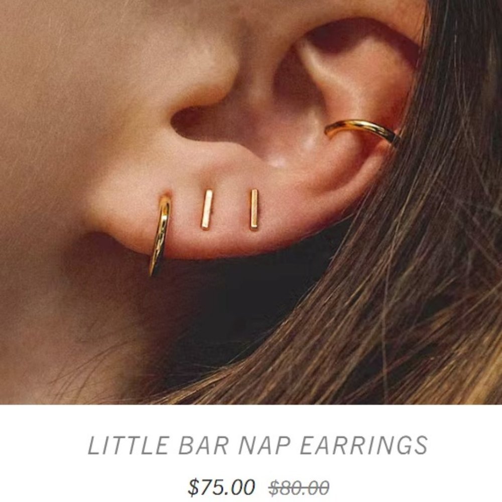 Maison Miru Little Bar Nap Earrings